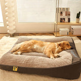 Velpaw | Dog Bed Orthopedic Memory Foam with Raised Headrest, XL to 3XL